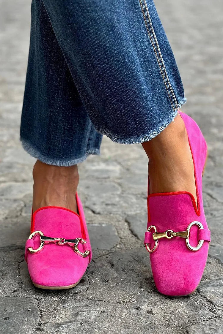 Evelyn | Vibrant Modern Loafers with Metallic Detail