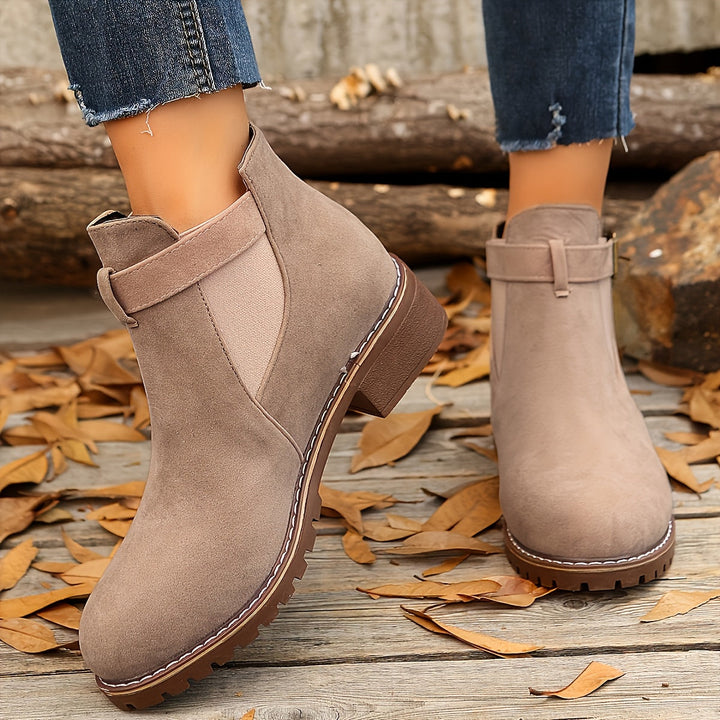 Sabrina | Buckle-Strap Chelsea Ankle Boots