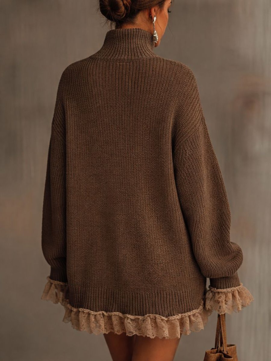 Leonie | Turtleneck Sweater Dress – Cozy Oversized Style for Women