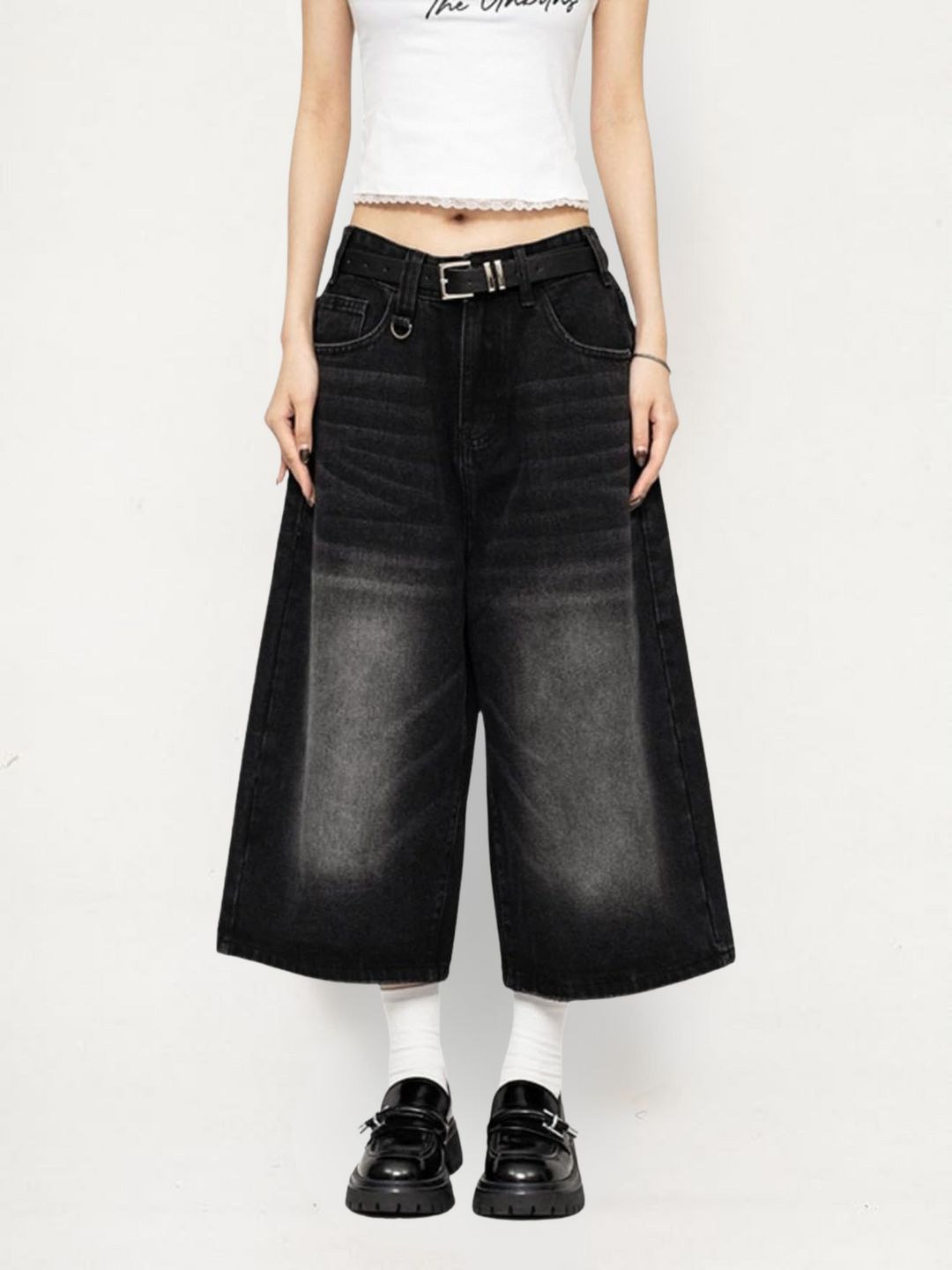 Chloe | Modern Vintage-Wash Wide Leg Culottes