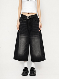 Chloe | Modern Vintage-Wash Wide Leg Culottes