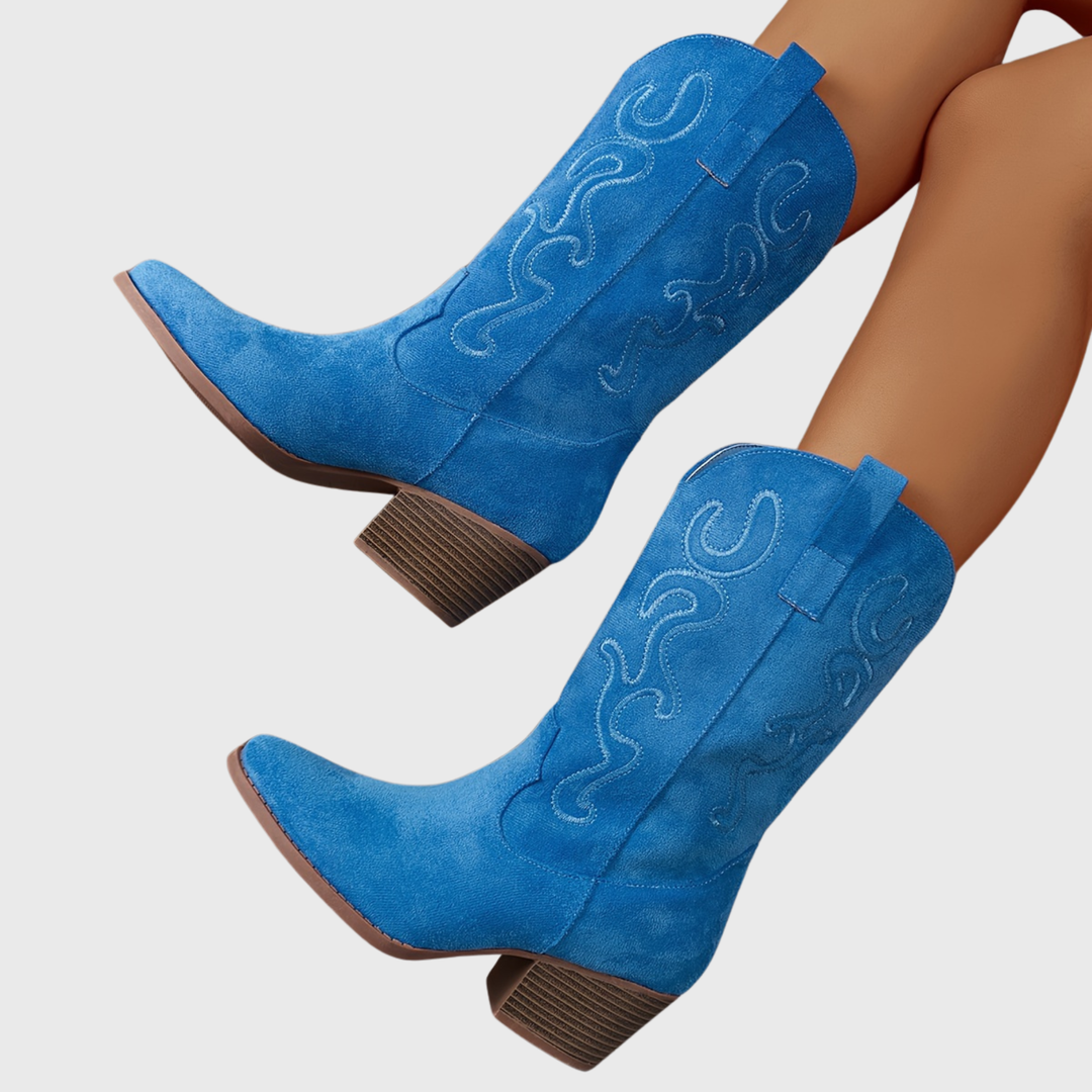 Victoria | Colorful And Stylish Wide-Calf Cowboy Boots