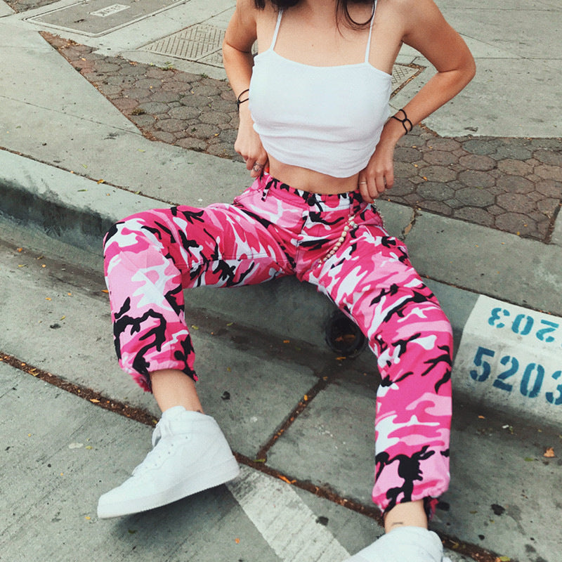 Anna | Bold And Trendy Camouflage Cargo Pants