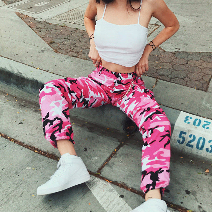 Anna | Bold And Trendy Camouflage Cargo Pants