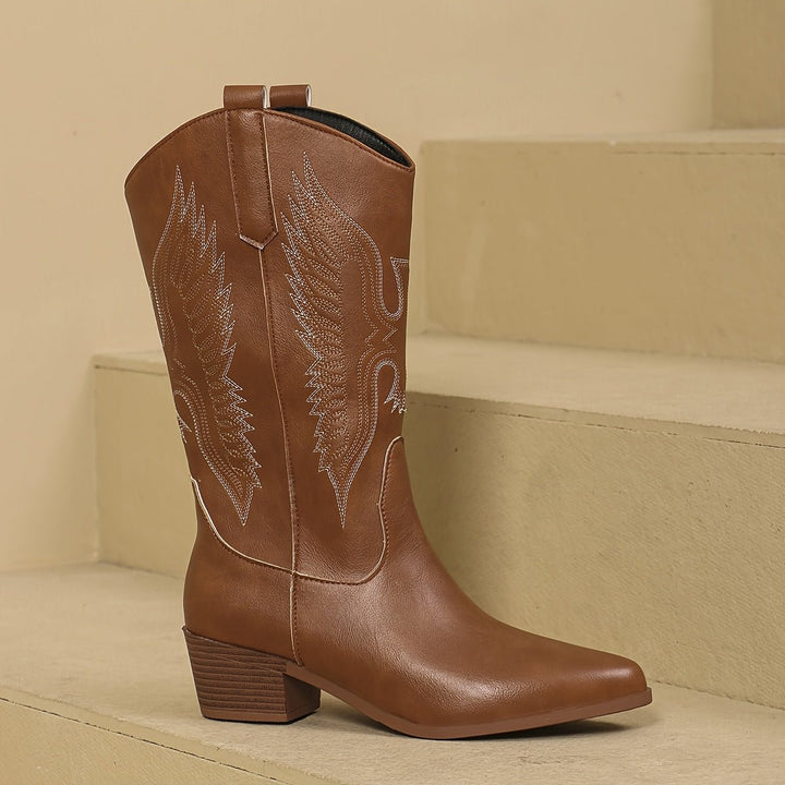 Tanja | Chic And Fashionable Wide Calf Cowboy Boots