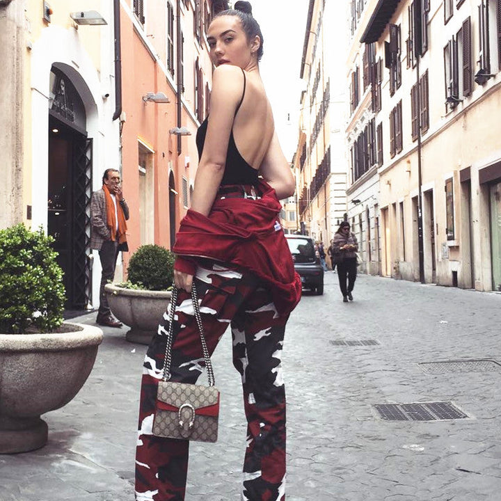 Anna | Bold And Trendy Camouflage Cargo Pants