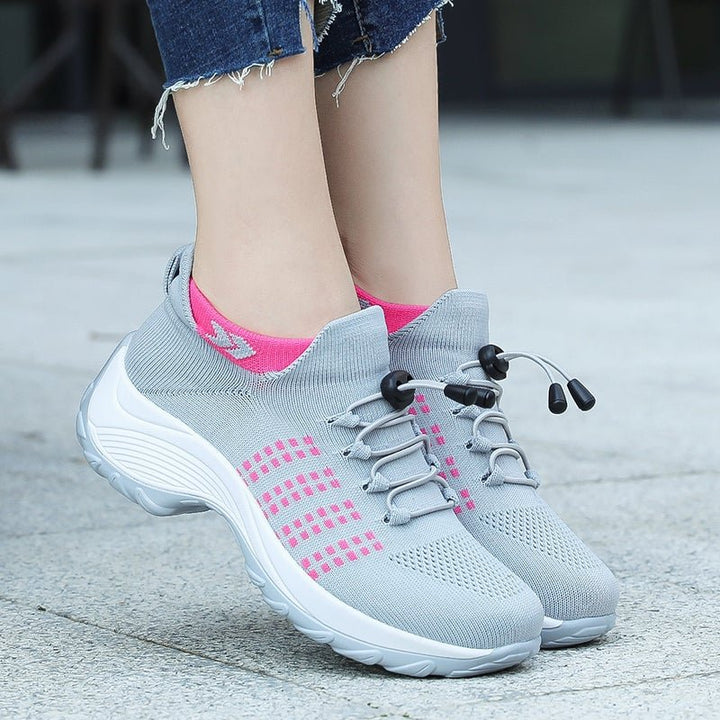 Isabella | Orthopedic Cushioned Platform Lace-Up Sneakers