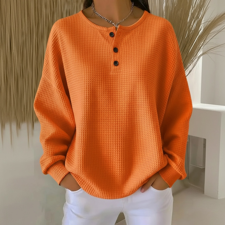 Susanne | Cozy And Stylish Waffle Knit Sweater