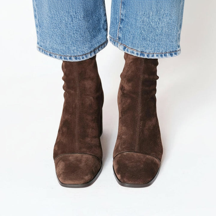 Stella | Modern Square-Toe Ankle Boots