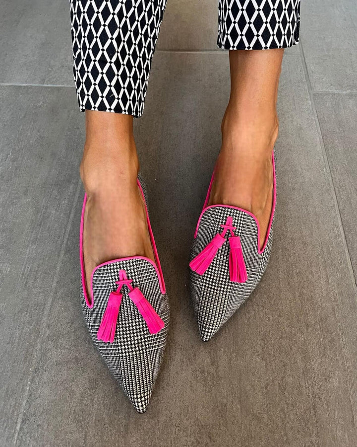Seraphina | Chic Pointed-Toe Fringe Loafers