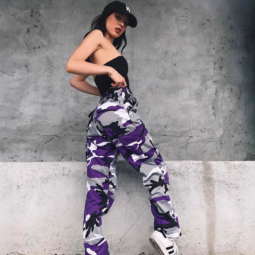 Anna | Bold And Trendy Camouflage Cargo Pants